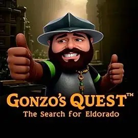 Gonzo's Quest slot logo by NetEnt at ScaraWins CasinoGonzo's Quest